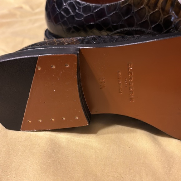 NWT Clergerie Rayanes snake-embossed Oxford shoe 37.5 - Picture 3 of 7